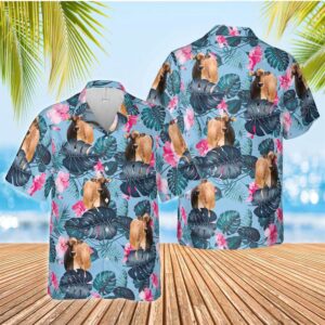 Farm Hawaiian Shirt, Brown Swiss Blue…