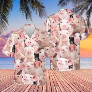 Farm Hawaiian Shirt, Bunch Of Pig…