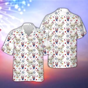 Farm Hawaiian Shirt, Charolais American Flag…