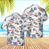 Farm Hawaiian Shirt, Charolais American White Flowers Pattern Hawaiian Shirt, Animal Hawaiian Shirt