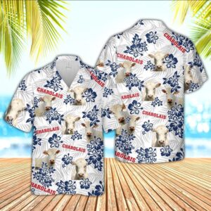 Farm Hawaiian Shirt, Charolais American White…