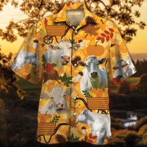 Farm Hawaiian Shirt, Charolais Cattle Nature…