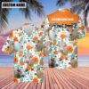 Farm Hawaiian Shirt, Charolais Hibiscus Floral Custom Name 3D Hawaiian Shirt, Animal Hawaiian Shirt