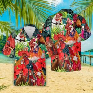 Farm Hawaiian Shirt, Chicken Hawaiian Shirt…