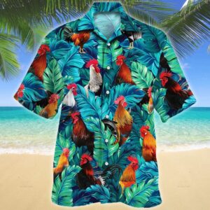 Farm Hawaiian Shirt, Chicken Leaf Hawaiian…