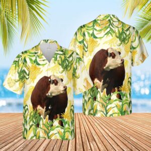 Farm Hawaiian Shirt, Corn Farm Hereford…