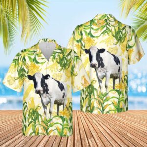 Farm Hawaiian Shirt, Corn Farm Holstein…