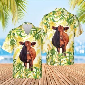 Farm Hawaiian Shirt, Corn Farm Red…