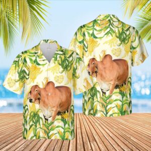 Farm Hawaiian Shirt, Corn Farm Red…