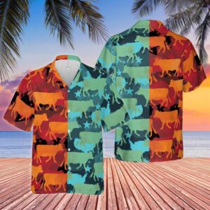 Farm Hawaiian Shirt, Cow Camo Hot…