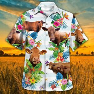 Farm Hawaiian Shirt, Cow Hawaiian Theme…