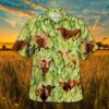 Farm Hawaiian Shirt, Cow In Green Corn Field All Over Printed 3D Hawaiian Shirt, Animal Hawaiian Shirt