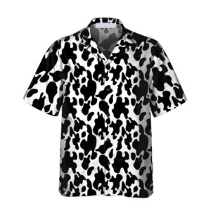 Farm Hawaiian Shirt, Cow Print Seamless…