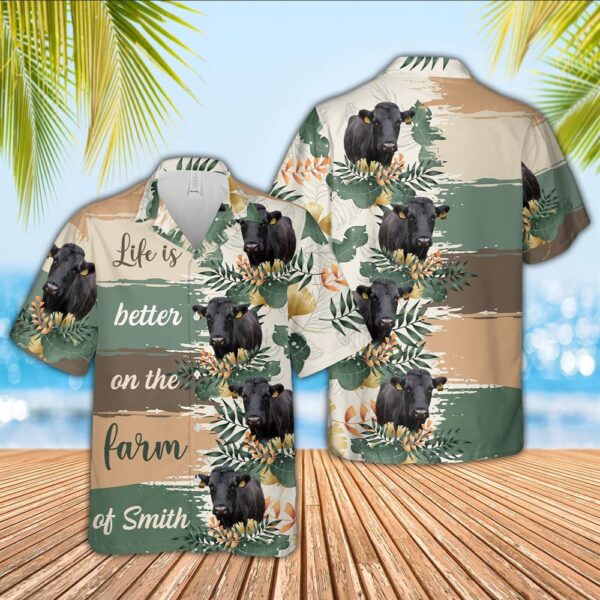 Farm Hawaiian Shirt, Custom Name Dexter Life Is Better On The Farm Hawaiian Shirt, Animal Hawaiian Shirt