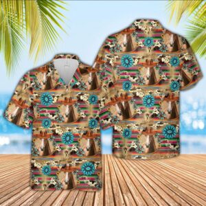 Farm Hawaiian Shirt, Dexter Cowboy Pattern…