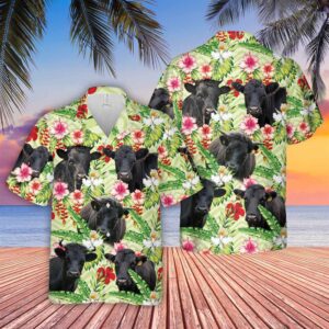 Farm Hawaiian Shirt, Dexter Hibicus Floral…