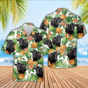 Farm Hawaiian Shirt, Dexter Pineapple Pattern…