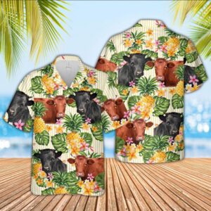 Farm Hawaiian Shirt, Dexter Pineapple Pattern…