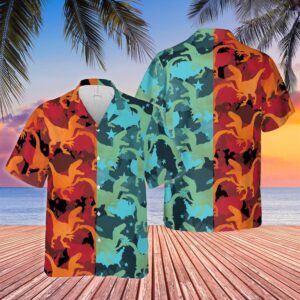 Farm Hawaiian Shirt, Dinosaur Camo Hot…