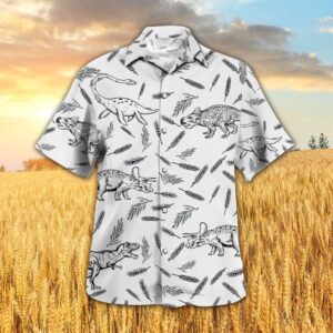 Farm Hawaiian Shirt, Dinosaur Pattern All…