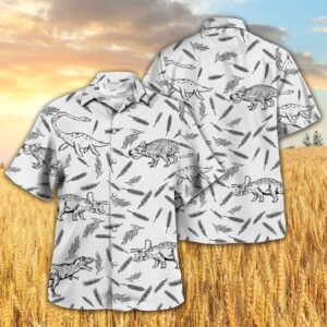 Farm Hawaiian Shirt, Dinosaur Pattern All…