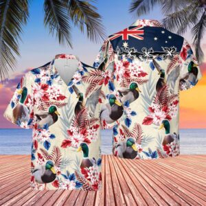 Farm Hawaiian Shirt, Duck Australian Flag…