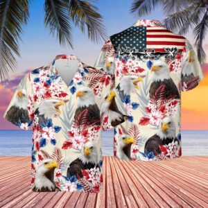 Farm Hawaiian Shirt, Eagle Lover American…