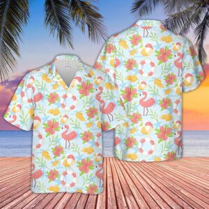 Farm Hawaiian Shirt, Flamingo Pattern D12…