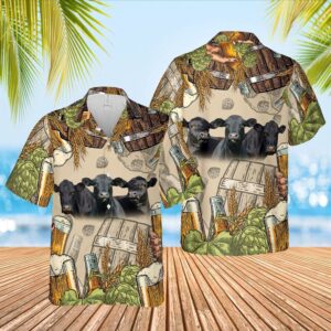 Farm Hawaiian Shirt, Funny Black Angus…