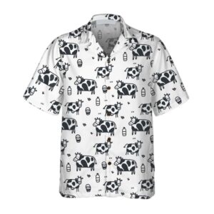 Farm Hawaiian Shirt, Funny Cow Pattern…