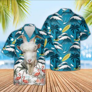 Farm Hawaiian Shirt, Goat Funny Hawaiian…