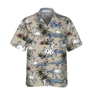 Farm Hawaiian Shirt, Goat Island Pattern…