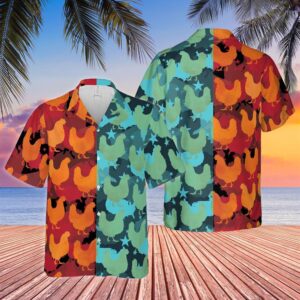 Farm Hawaiian Shirt, Hen Camo Hot…