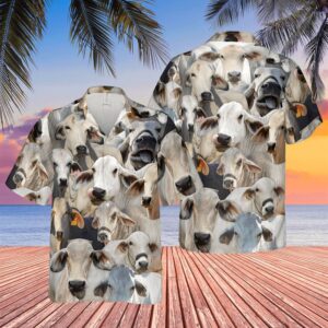 Farm Hawaiian Shirt, Herd Of Brahman…