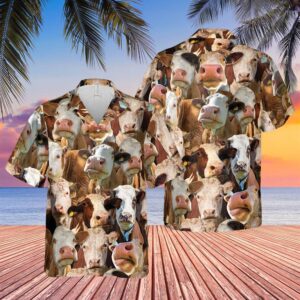 Farm Hawaiian Shirt, Herd Of Hereford…