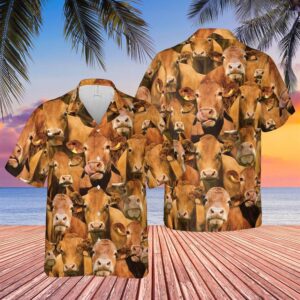 Farm Hawaiian Shirt, Herd Of Limousin…