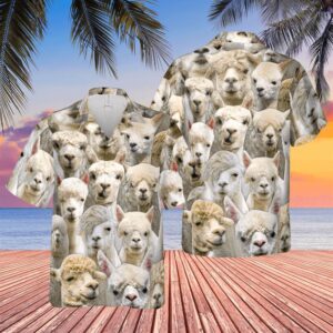 Farm Hawaiian Shirt, Herd Of Llamas…