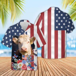 Farm Hawaiian Shirt, Hereford 4Th Of…