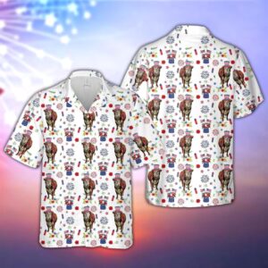 Farm Hawaiian Shirt, Hereford American Flag…