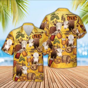 Farm Hawaiian Shirt, Hereford Drink Beer…