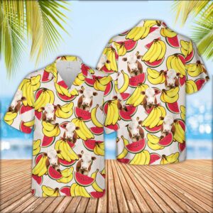 Farm Hawaiian Shirt, Hereford Face Fruit…