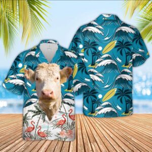 Farm Hawaiian Shirt, Hereford Funny Hawaiian…