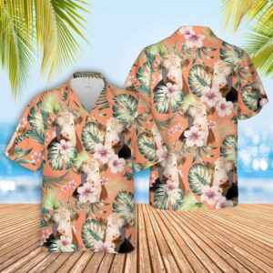 Farm Hawaiian Shirt, Hereford Summer Happiness…