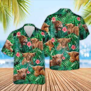 Farm Hawaiian Shirt, Highland 3D Hawaiian…