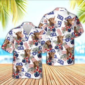 Farm Hawaiian Shirt, Highland American Little…