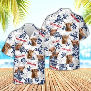 Farm Hawaiian Shirt, Highland American White…