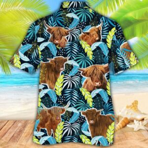 Farm Hawaiian Shirt Highland Cattle Jungle Leaves All Over Printed 3D Hawaiian Shirt Animal Hawaiian Shirt 2 g0ferj.jpg