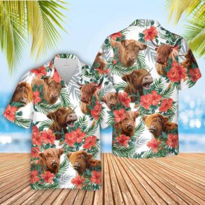 Farm Hawaiian Shirt, Highland Hawaiian Shirt,…