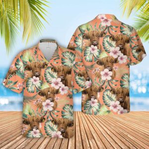 Farm Hawaiian Shirt, Highland Summer Happiness…