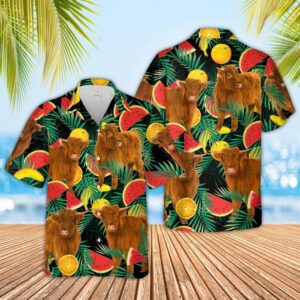 Farm Hawaiian Shirt, Highland Watermelon Hawaiian…